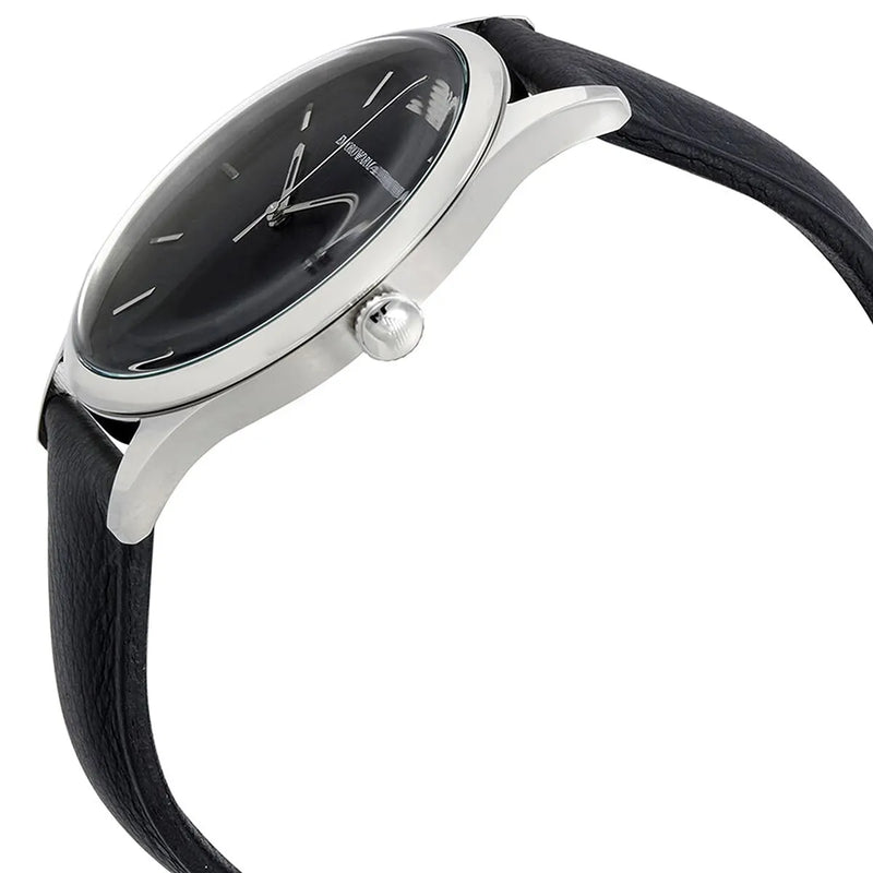 Emporio Armani Classic Quartz Black Dial Black Leather Strap Watch For Men - AR1865 Buy Now By Emporio Armani