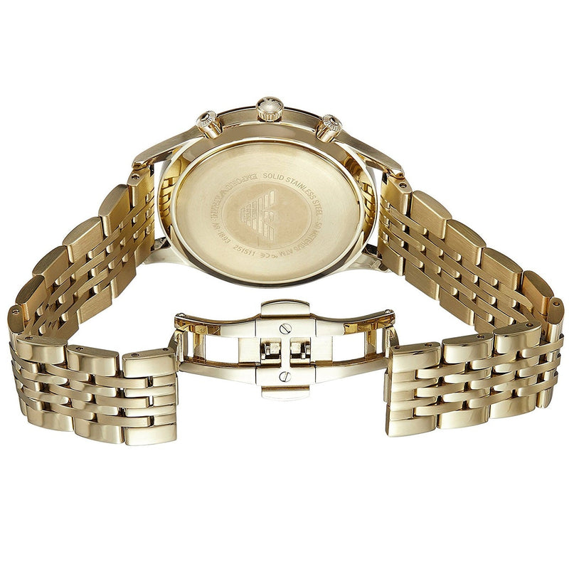 Emporio Armani Classic Chronograph Black Dial Gold Steel Strap Watch For Men - AR1893 Buy Now By Emporio Armani