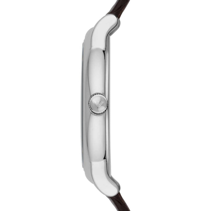 Emporio Armani Luigi Quartz Gray Dial Brown Leather Strap Watch For Men - AR1996 Buy Now By Emporio Armani