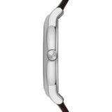 Emporio Armani Luigi Quartz Gray Dial Brown Leather Strap Watch For Men - AR1996