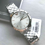 Emporio Armani Classic Quartz Silver Dial Silver Steel Strap Watch For Men - AR1745 Buy Now By Emporio Armani