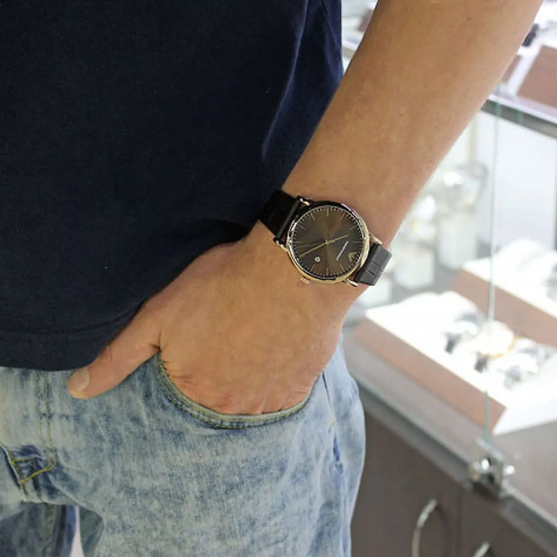 Emporio Armani Luigi Classic Brown Dial Brown Leather Strap Watch For Men - AR2503 Buy Now By Emporio Armani