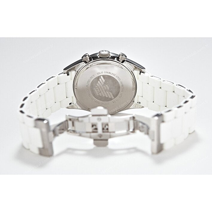 Emporio Armani Sport Chronograph White Dial White Silicone Strap Watch For Men - AR5859 Buy Now By Emporio Armani