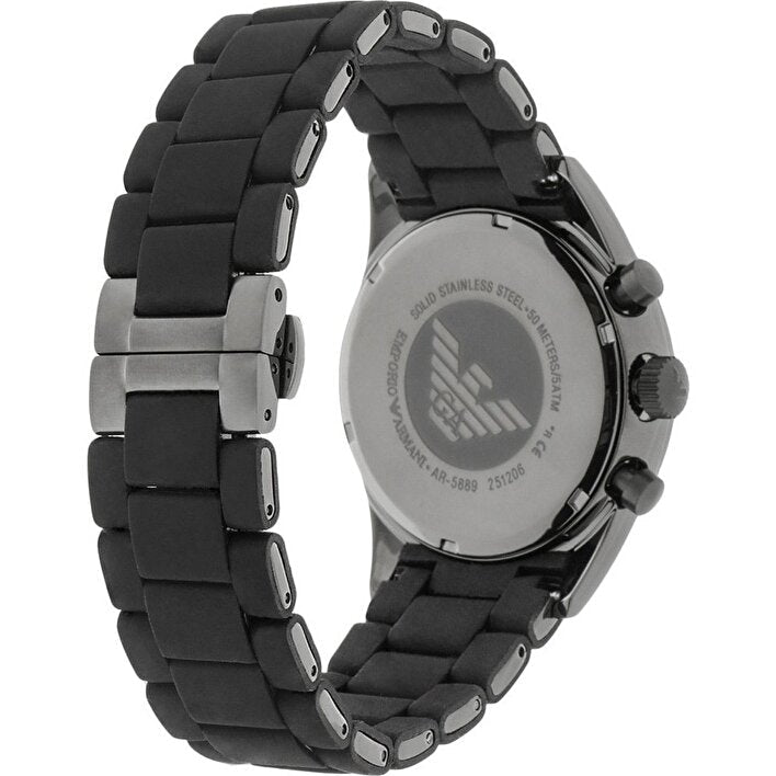 Emporio Armani Sportivo Chronograph Black Dial Black Stainless Steel Watch For Men - AR5889 Buy Now By Emporio Armani
