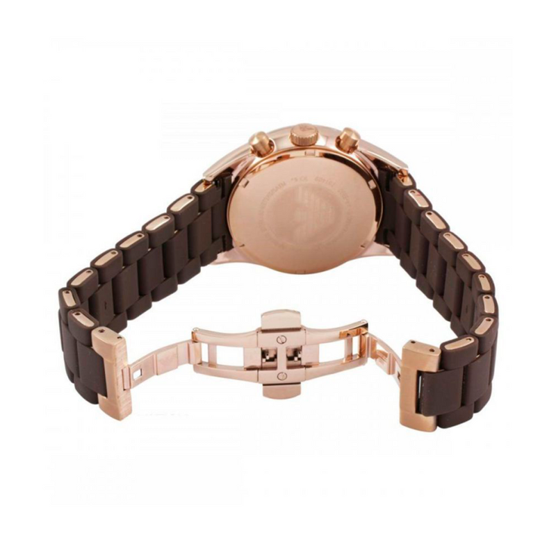 Emporio Armani Sportivo Chronograph Brown Dial Brown Silicone Strap Watch For Men - AR5891 Buy Now By Emporio Armani