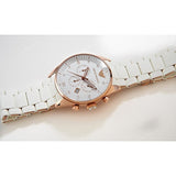 Emporio Armani Sportivo Chronograph White Dial White Rubber Strap Watch For Men - AR5919