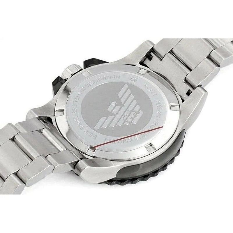 Emporio Armani Bracelet Collection Black Dial Silver Steel Strap Watch For Men - AR5970 Buy Now By Emporio Armani