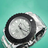 Emporio Armani Bracelet Collection Black Dial Silver Steel Strap Watch For Men - AR5970 Buy Now By Emporio Armani