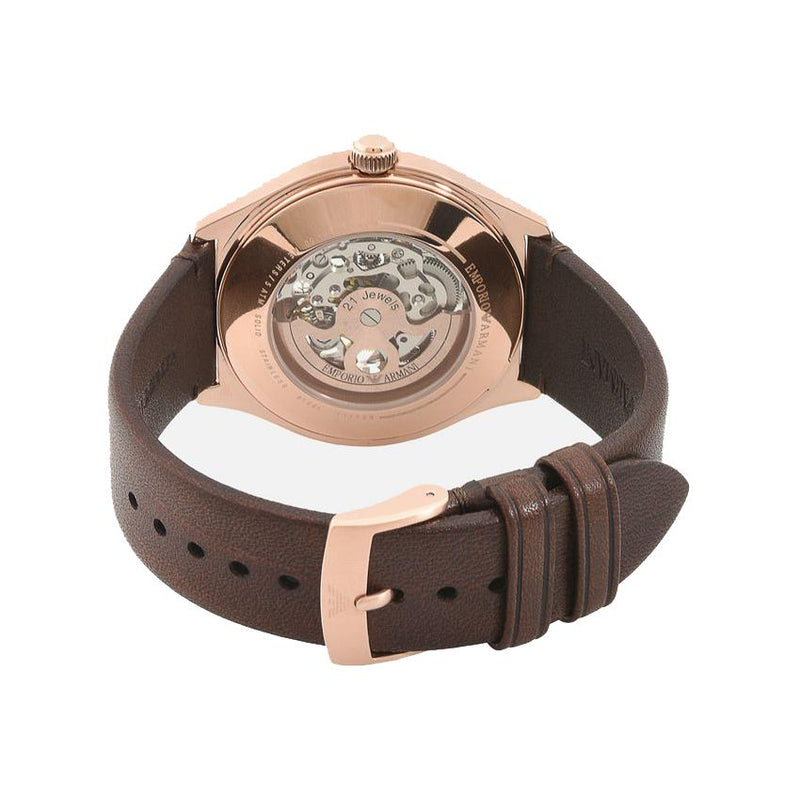 Emporio Armani Chronograph Gray Dial Brown Leather Strap Watch For Men - AR6043 Buy Now By Emporio Armani