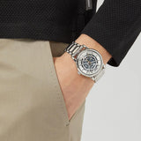 Emporio Armani Meccanico Automatic Silver Dial Silver Steel Strap Watch for Men - AR60006 Buy Now By Emporio Armani