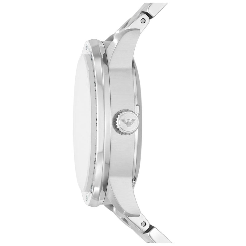 Emporio Armani Mario Chronograph Automatic Blue Dial Silver Steel Strap Watch For Men - AR60052 Buy Now By Emporio Armani