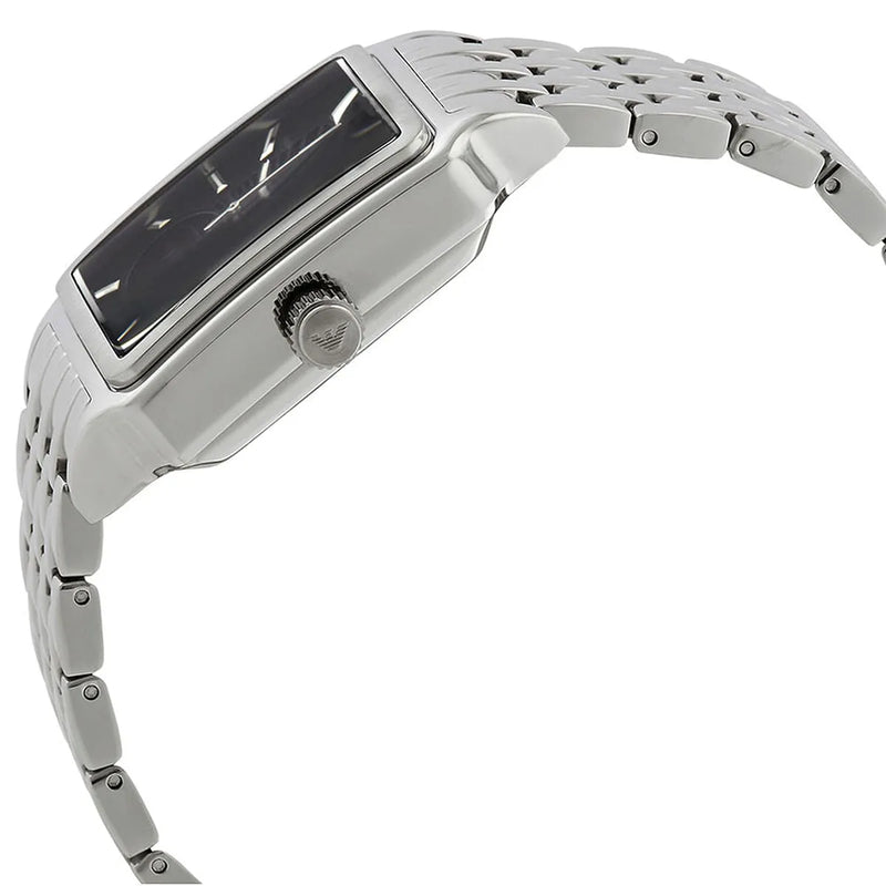Emporio Armani Diego Automatic Black Dial Silver Steel Strap Watch For Men - AR60057 Buy Now By Emporio Armani