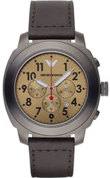 Emporio Armani Delta Chronograph Brown Dial Brown Leather Strap Dial Watch For Men - AR6055 Buy Now By Emporio Armani