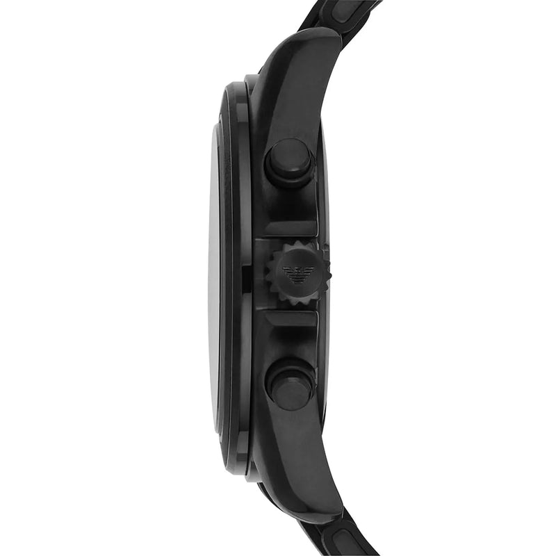 Emporio Armani Sportivo Chronograph Black Dial Black Silicone Strap Watch For Men - AR6092 Buy Now By Emporio Armani