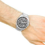 Emporio Armani Sigma Chronograph Black Dial Silver Steel Strap Watch For Men - AR6098 Buy Now By Emporio Armani