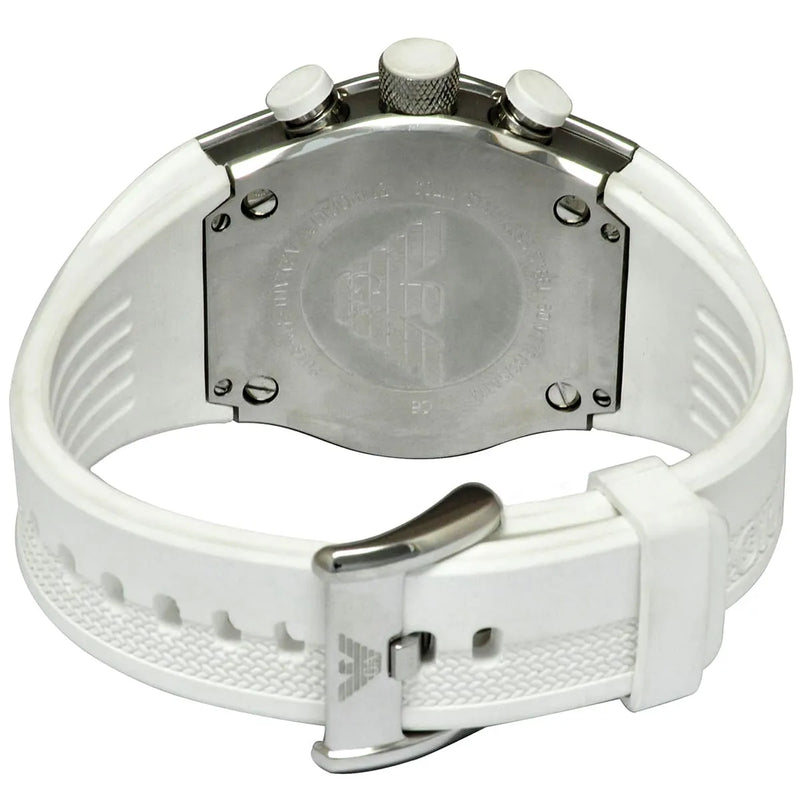 Emporio Armani Sportivo Analog Quartz White Dial White Rubber Strap Watch For Men - AR6103 Buy Now By Emporio Armani