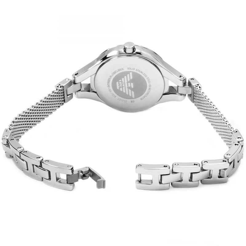 Emporio Armani Classic Quartz Black Dial Silver Steel Strap Watch For Women - AR7328 Buy Now By Emporio Armani