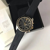 Emporio Armani Sigma Chronograph lack Dial Black Rubber Strap Watch For Men - AR80003 Buy Now By Emporio Armani