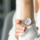 Emporio Armani Gianni T Bar Quartz White Dial Two Tone Steel Strap Watch For Women - AR80035 Buy Now By Emporio Armani