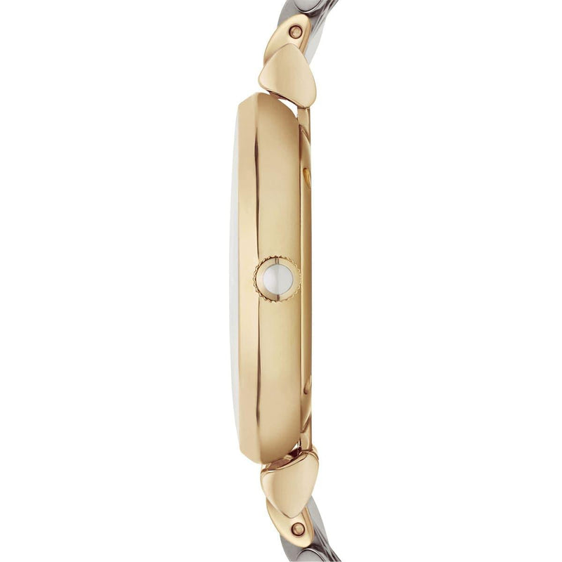Emporio Armani Gianni T Bar White Dial Two Tone Steel Strap Watch For Women - AR8031 Buy Now By Emporio Armani