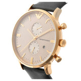 Emporio Armani Gianni Beige Dial Grey Leather Strap Watch For Men - AR0386 Buy Now By Emporio Armani