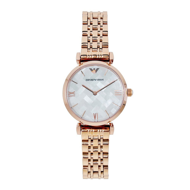 Emporio Armani Mother of Pearl Dial Rose Gold Steel Strap Watch For Women - AR11110 Buy Now By Emporio Armani