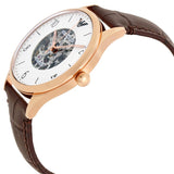Emporio Armani Meccanico White Dial Brown Leather Strap Watch For Men - AR1920 Buy Now By Emporio Armani