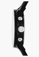 Armani Exchange Outerbanks Chronograph Black Dial Black Silicone Strap Watch For Men - AX1326 Buy Now By Armani Exchange
