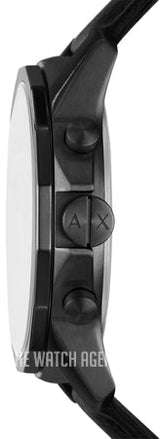 Armani Exchange Banks Chronograph Black Dial Black Leather Strap Watch For Men - AX1724 Buy Now By Armani Exchange