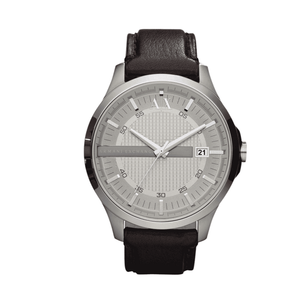 Armani Exchange Whitman Silver Dial Brown Leather Strap Watch For Men - AX2100 Buy Now By Armani Exchange