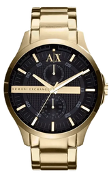 Armani Exchange Hampton Chronograph Black Dial Gold Steel Strap Watch For Men - AX2122 Buy Now By Armani Exchange