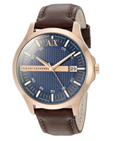 Armani Exchange Hampton Chronograph Blue Dial Brown Leather Strap Watch For Men - AX2172 Buy Now By Armani Exchange
