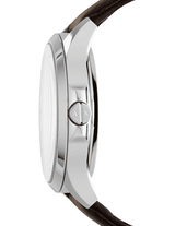 Armani Exchange Hampton Chronograph White Dial Brown Leather Strap Watch For Men - AX2187 Buy Now By Armani Exchange