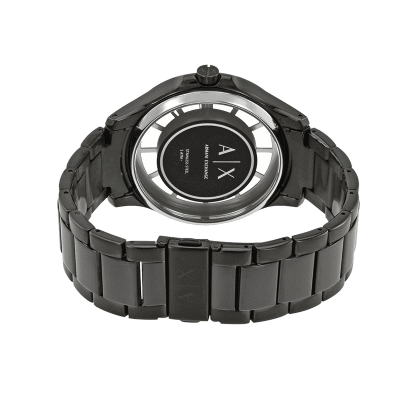 Armani Exchange Hampton Chronograph Black Dial Black Steel Strap Watch For Men - AX2189 Buy Now By Armani Exchange