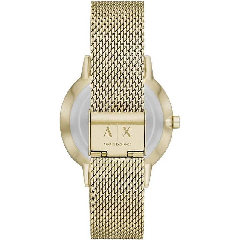 Armani Exchange Cayde Chronograph Black Dial Gold Mesh Strap Watch For Men - AX2715 Buy Now By Armani Exchange