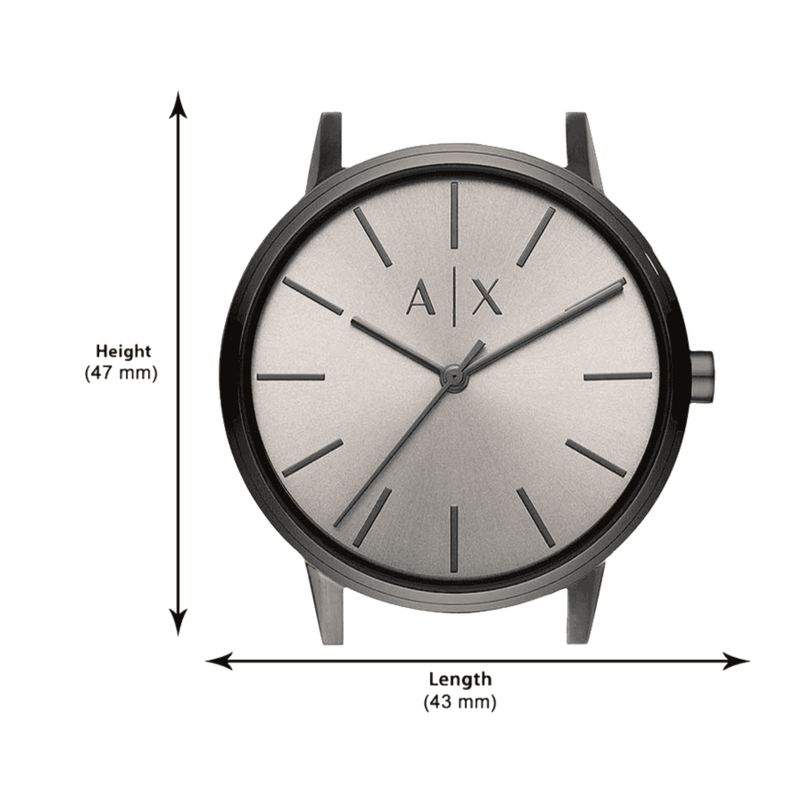 Armani Exchange Cayde Analog Grey Dial Grey Steel Strap Watch For Men - AX2722 Buy Now By Armani Exchange
