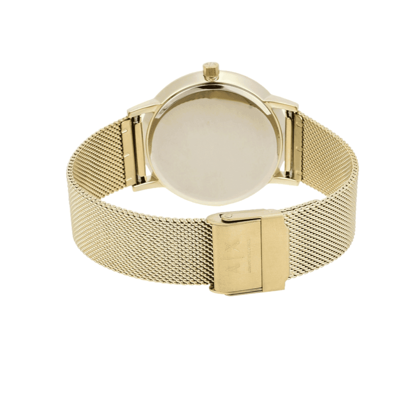 Armani Exchange Lola Analog Gold Dial Gold Mesh Strap Watch For Women - AX5536 Buy Now By Armani Exchange