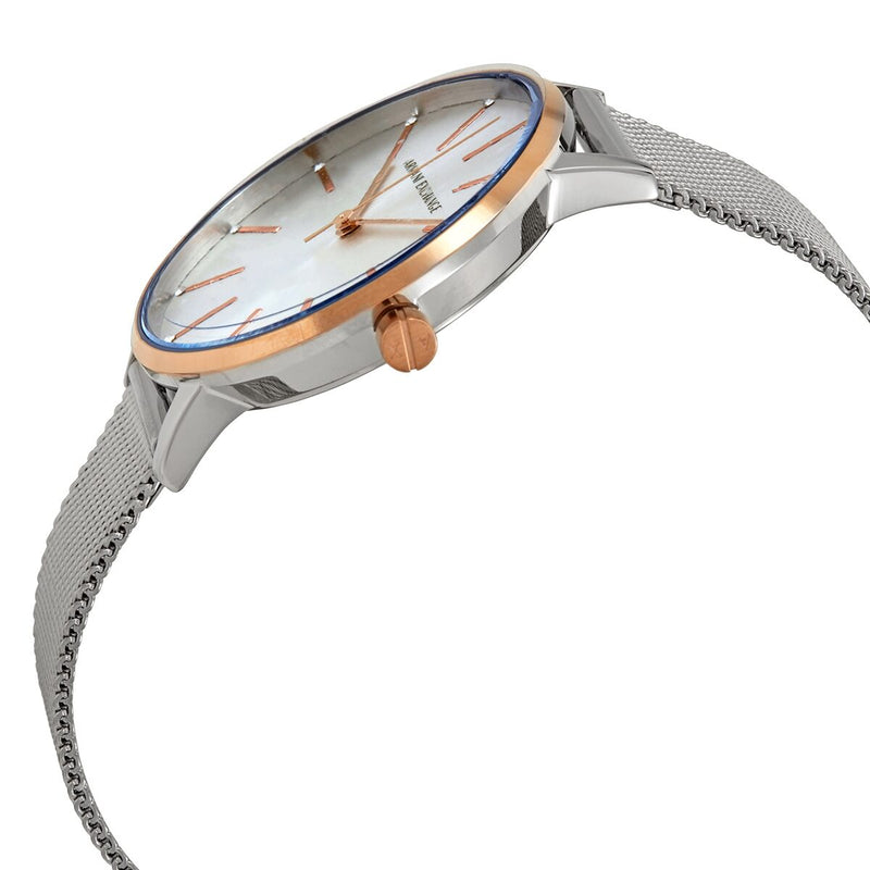 Armani Exchange Lola Analog White Dial Silver Mesh Strap Watch For Women - AX5537 Buy Now By Armani Exchange