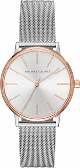 Armani Exchange Lola Analog White Dial Silver Mesh Strap Watch For Women - AX5537 Buy Now By Armani Exchange