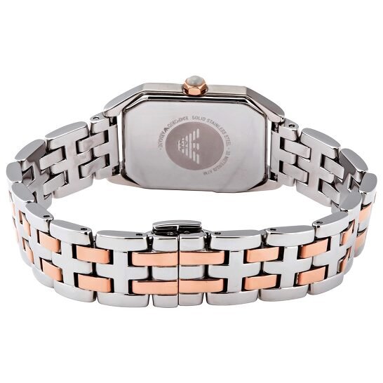 Emporio Armani Gianni T Bar Mother of Pearl Dial Two Tone Steel Strap Watch For Women - AR11146 Buy Now By Emporio Armani