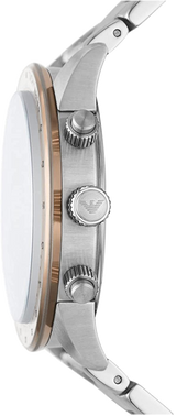 Emporio Armani Mario Chronograph Beige Dial Silver Steel Strap Watch For Men - AR11352 Buy Now By Emporio Armani