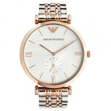 Emporio Armani Retro Silver Dial Two Tone Steel Strap Watch For Men - AR1677 Buy Now By Emporio Armani