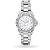 Shop Tag Heuer Aquaracer Mother of Pearl Dial Silver Steel Strap Watch for Women - WBD131A.BA0748 in USA