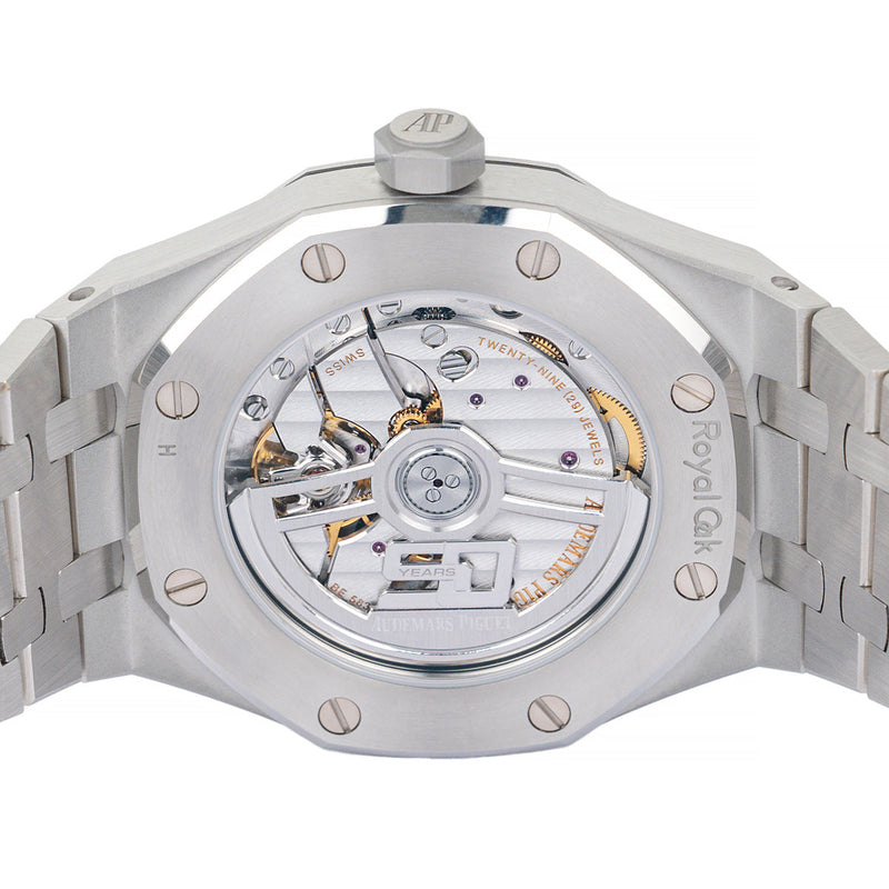 Audemars Piguet Royal Oak 50th Anniversary White Dial Silver Steel Strap Watch for Men - 15550ST.OO.1356ST.01