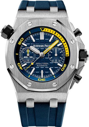 Audemars Piguet Royal Oak Offshore Diver Blue Dial Blue Rubber Strap Watch for Men - 15710ST.OO.A027CA.01