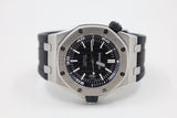 Audemars Piguet Royal Oak Offshore Diver Black Dial Black Rubber Strap Watch for Men - 15710ST.OO.A002CA.01