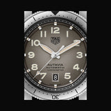 Tag Heuer Autavia Isograph Grey Dial Calfskin Brown Leather Strap Watch for Men - WBE5111.FC8267 Buy Now By Tag Heuer
