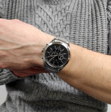 Armani Exchange Drexler Chronograph Black Dial Silver Steel Strap Watch for Men - AX2600 Buy Now By Armani Exchange