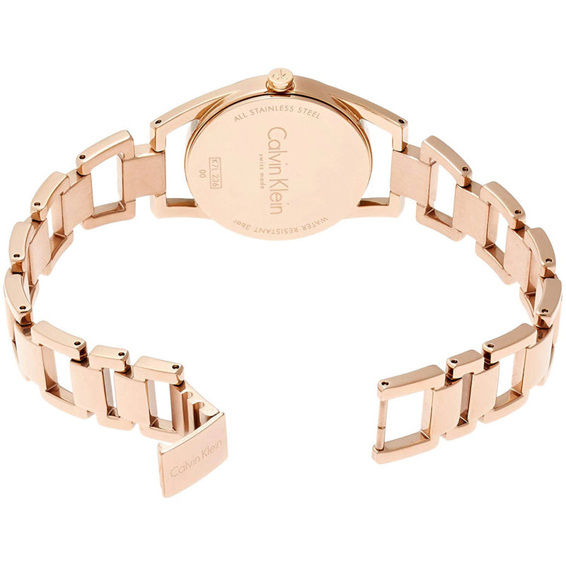 Calvin Klein Dainty White Dial Rose Gold Steel Strap Watch for Women - K7L23646 Buy Now By Calvin Klein
