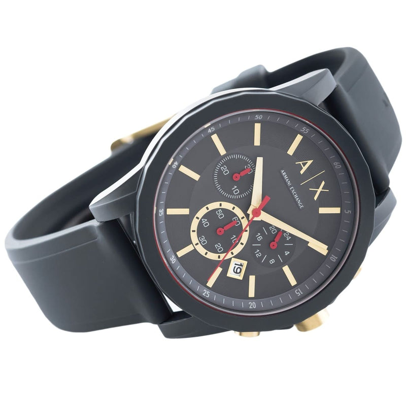 Armani Exchange Outerbanks Chronograph Blue Dial Blue Silicone Strap Watch For Men - AX1335 Buy Now By Armani Exchange